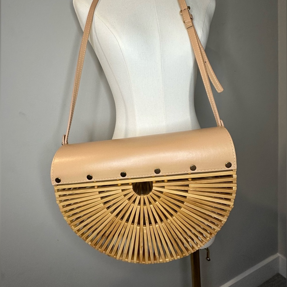NWT Large Handwoven Bamboo Purse - Picture 2 of 8
